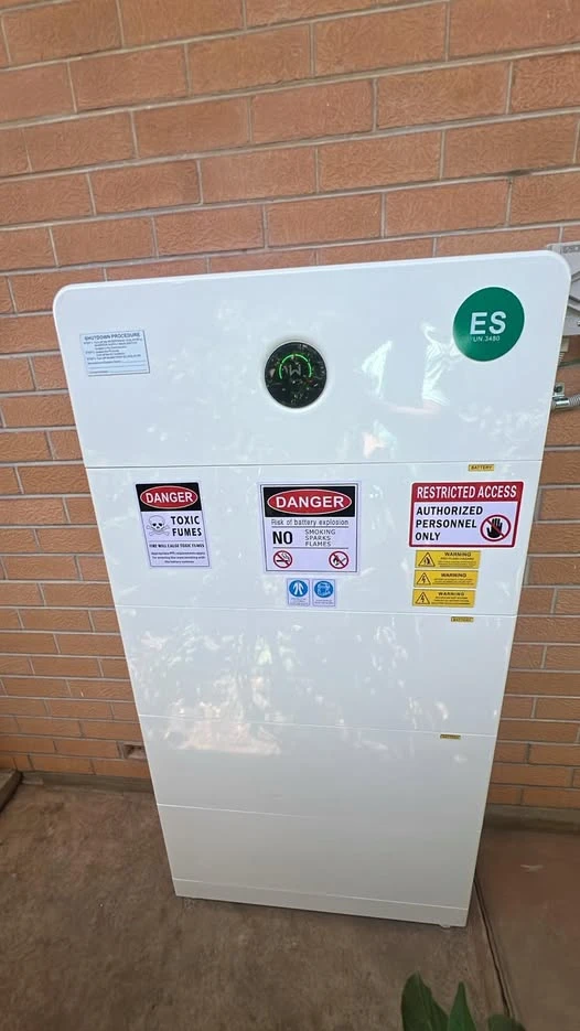 Solar installers Salisbury - GoodWe 32kWh stackable battery fitted to a brick home