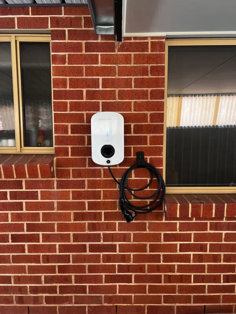 EV charger installation Adelaide: Tethered cable and wall mount, Glynde SA by Peace Electrical and Solar, South Australia