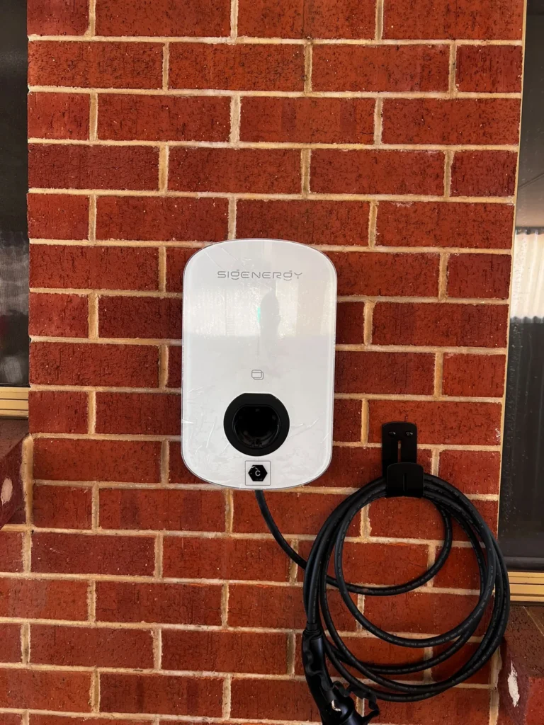 EV charger installation Adelaide: Sigenergy 7kW charger, Glynde SA by Peace Electrical and Solar, South Australia
